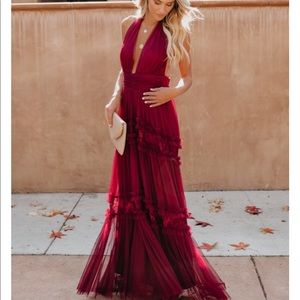 Red fancy maxI VICI dress
